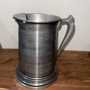Vintage Lazar Aluminum Handcrafted Water Pitcher  Beer Stein 9" Tall MCM